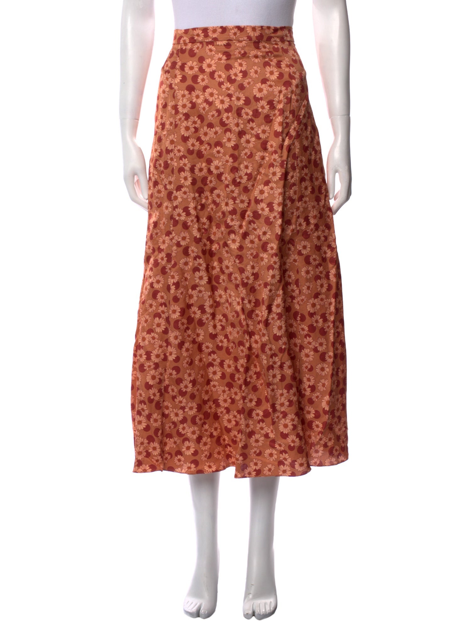 Sandro Floral Print Midi Length Skirt