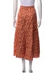 Sandro Floral Print Midi Length Skirt
