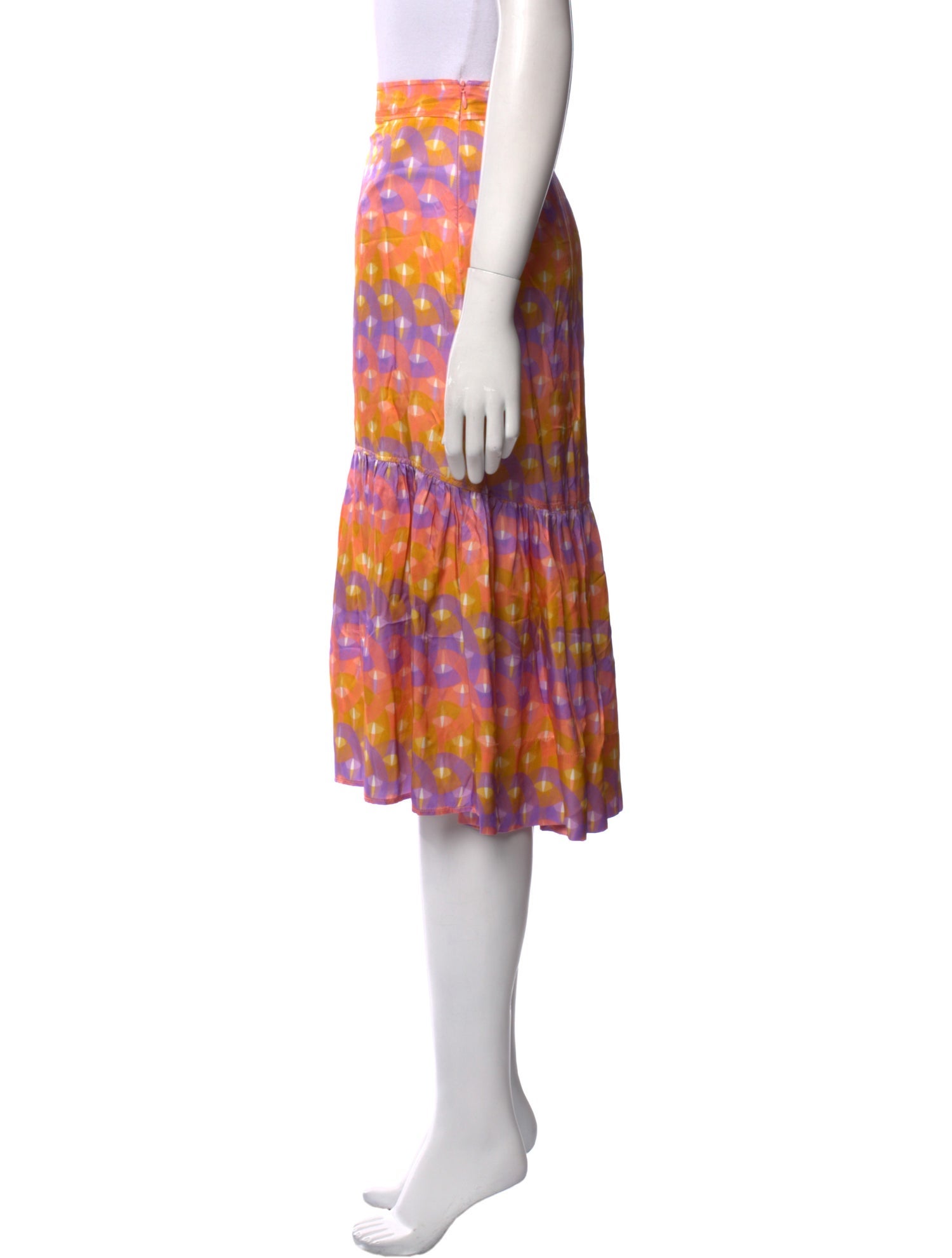 Sandro Printed Knee-Length Skirt