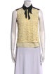Sandro Lace Pattern Sleeveless Top