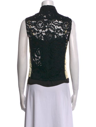 Sandro Lace Pattern Sleeveless Top