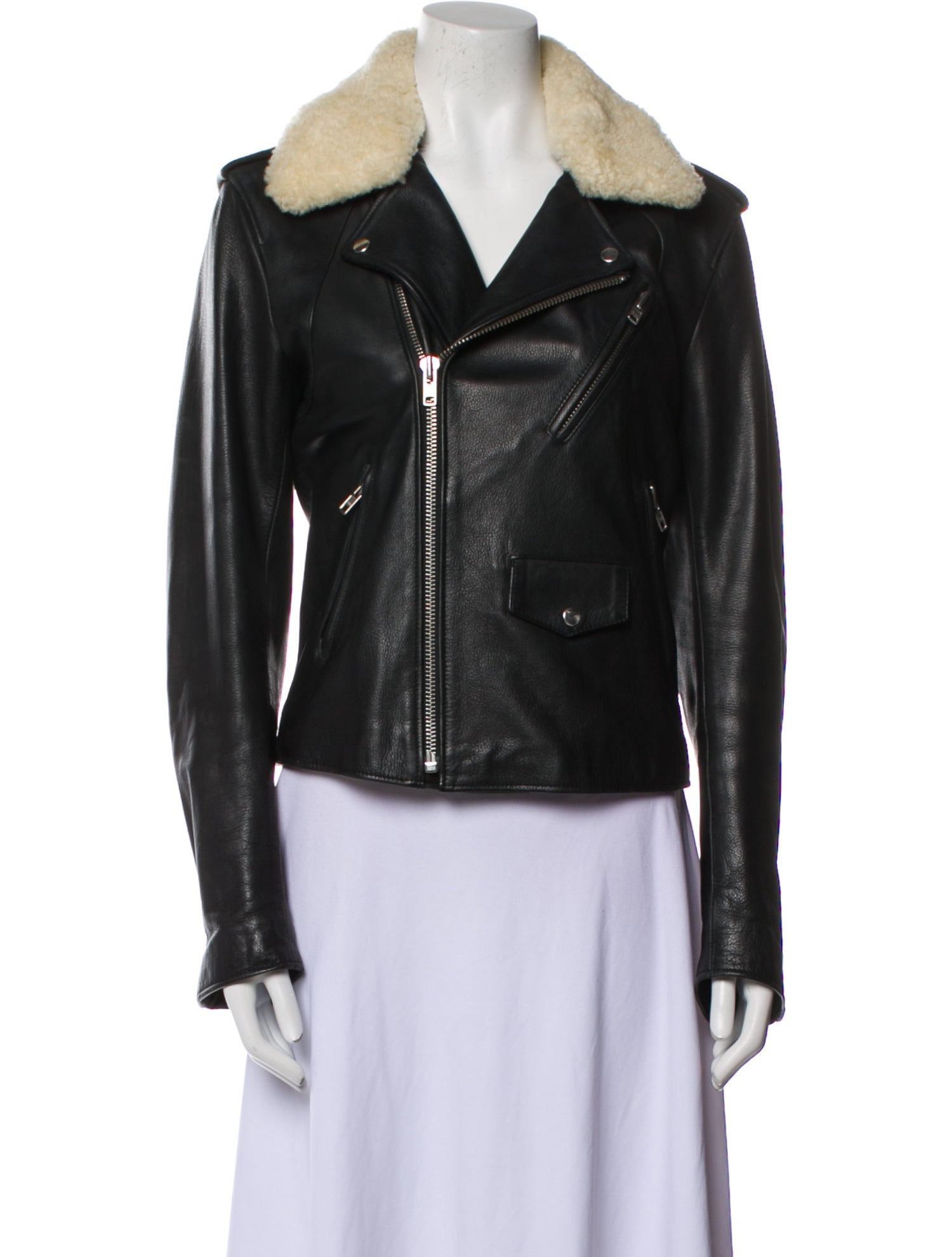 Sandro Calfskin Biker Jacket