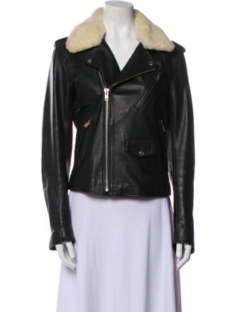 Sandro Calfskin Biker Jacket