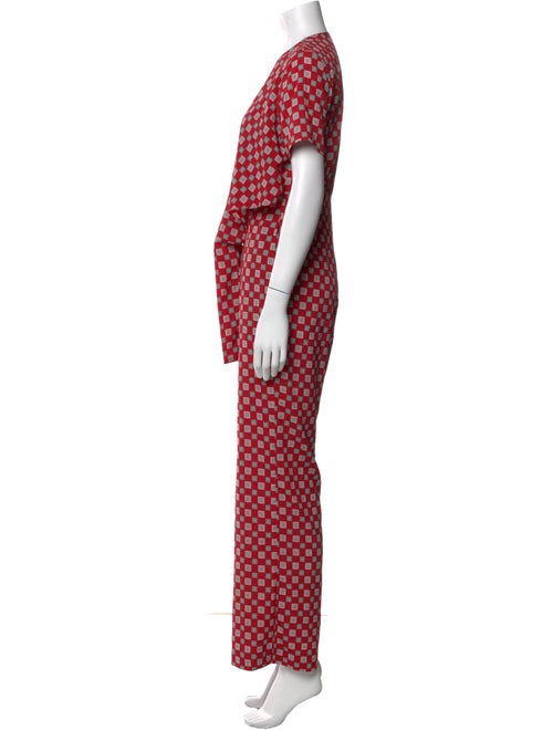 Sandro Printed V-Neck Jumpsuit