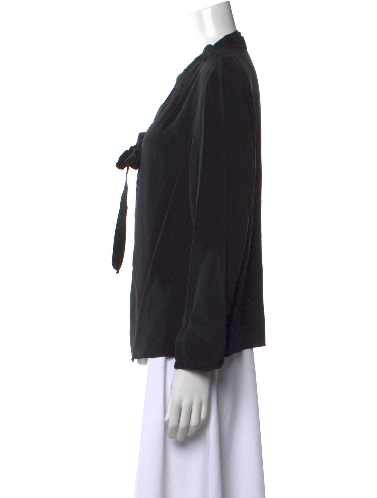 Sandro Silk V-Neck Blouse