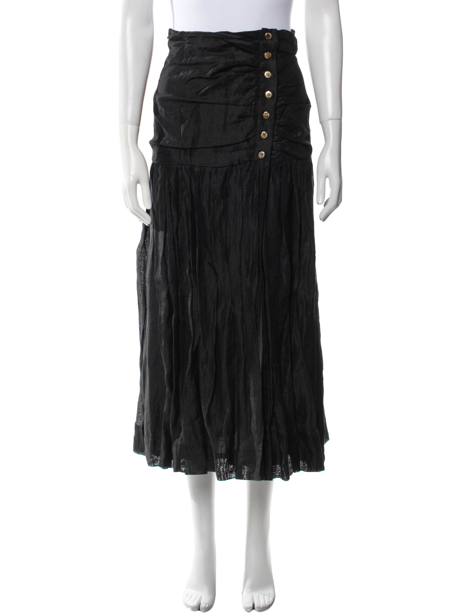 Sandro Linen Midi Length Skirt