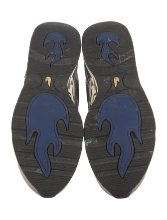 Sandro Suede Printed Sneakers