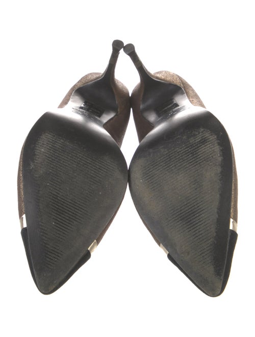 Sandro Suede Colorblock Pattern Pumps