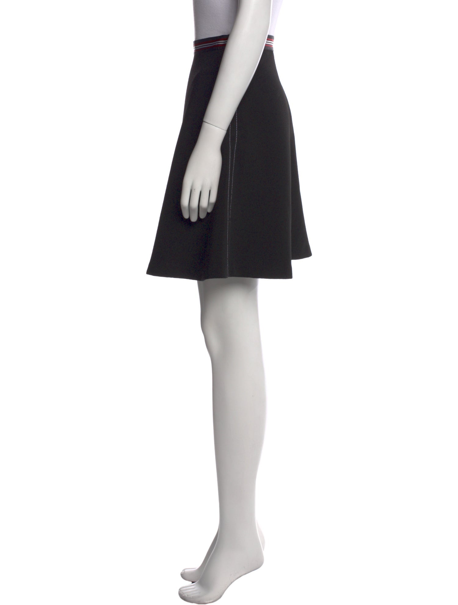 Sandro Eyelet Trim Knee-Length Skirt