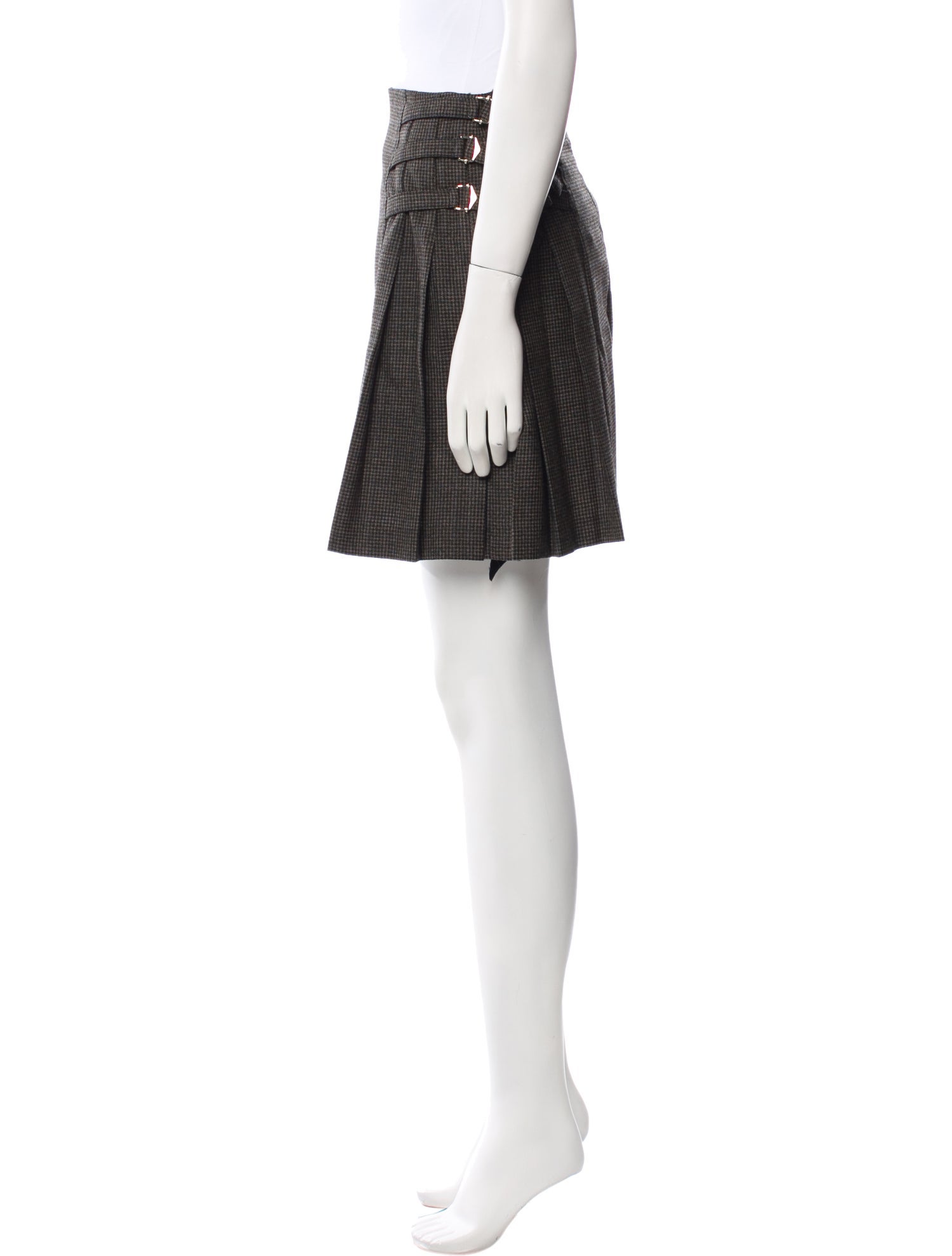 Sandro Plaid Print Mini Skirt