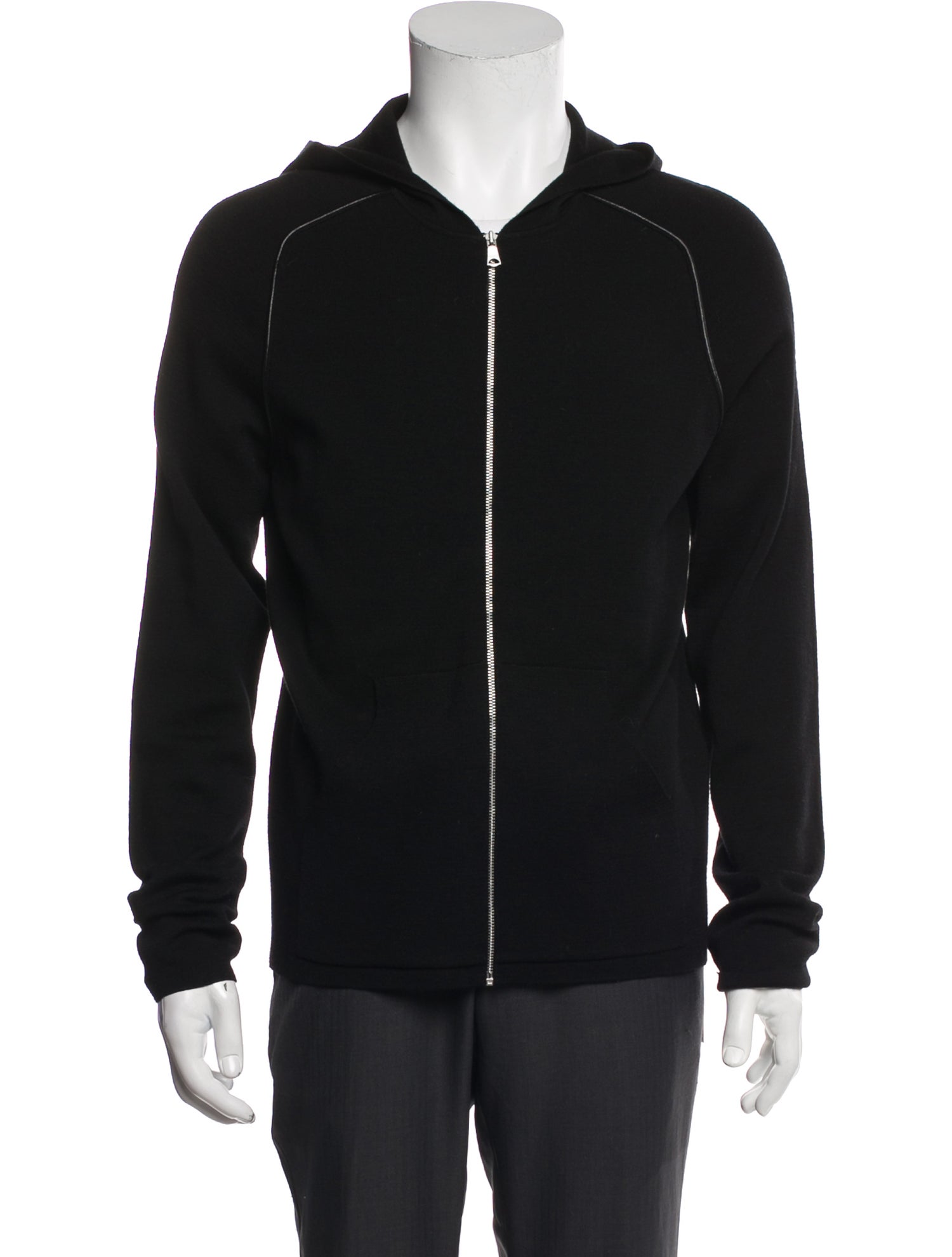 Sandro Wool V-Neck Hoodie