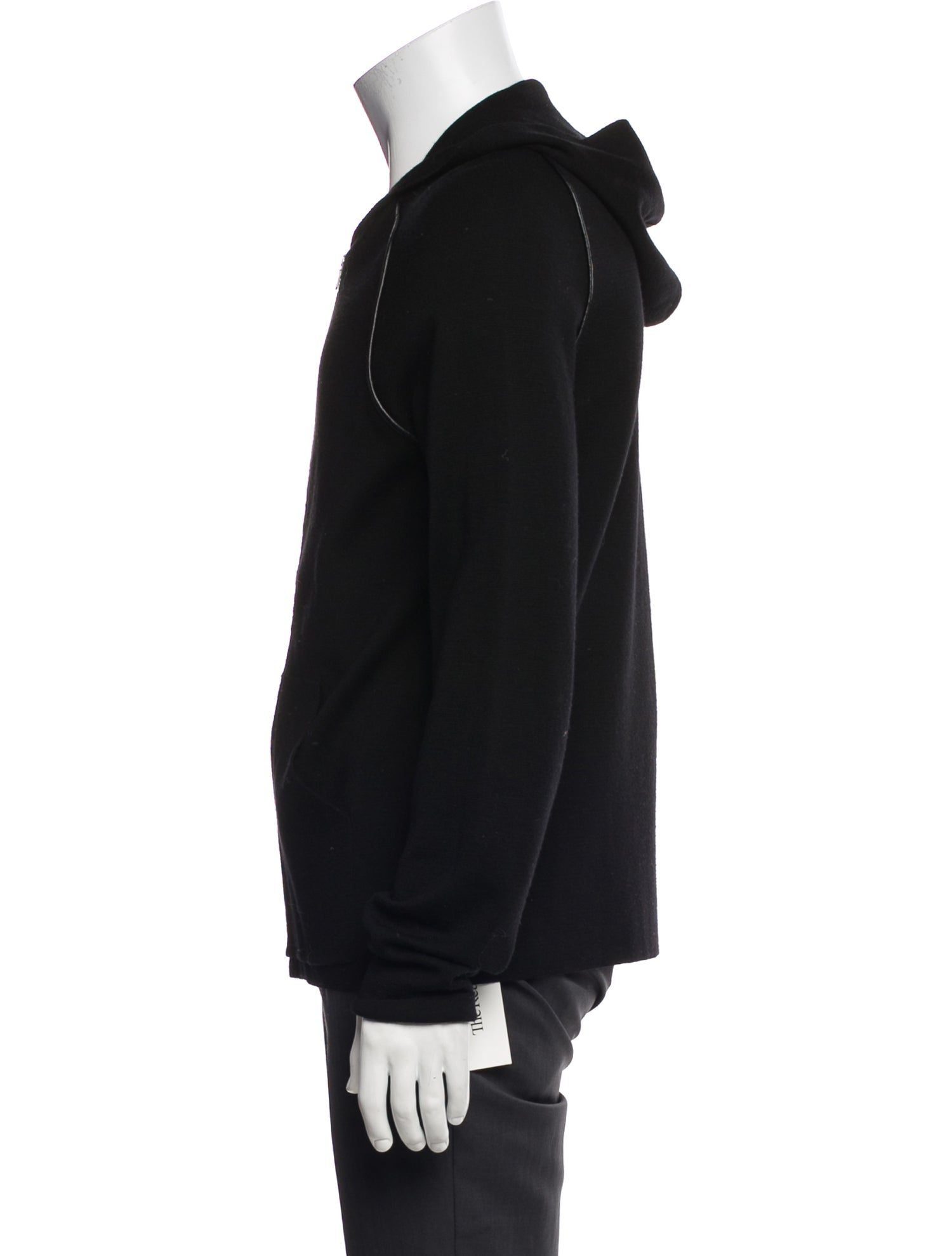 Sandro Wool V-Neck Hoodie