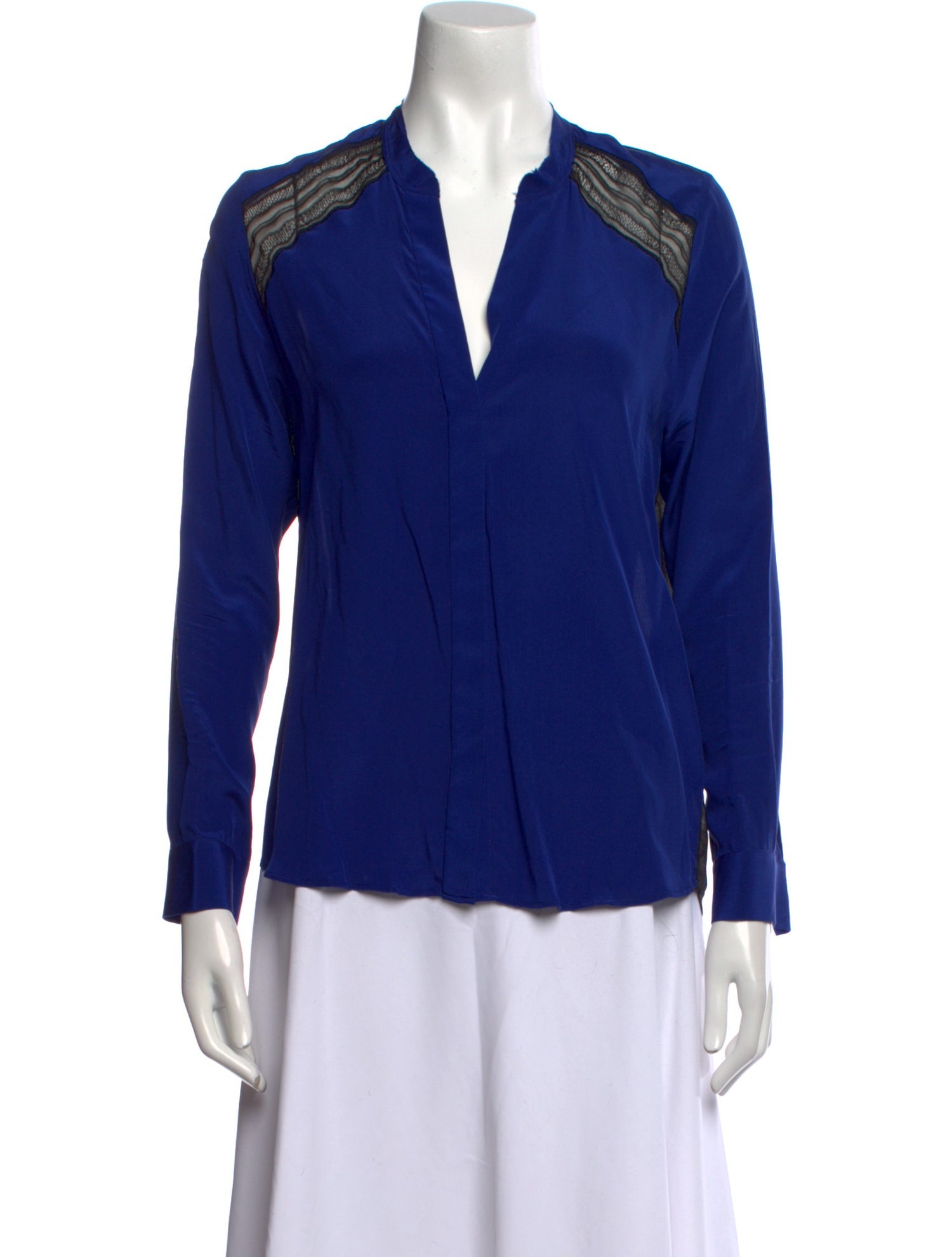Sandro Silk V-Neck Blouse