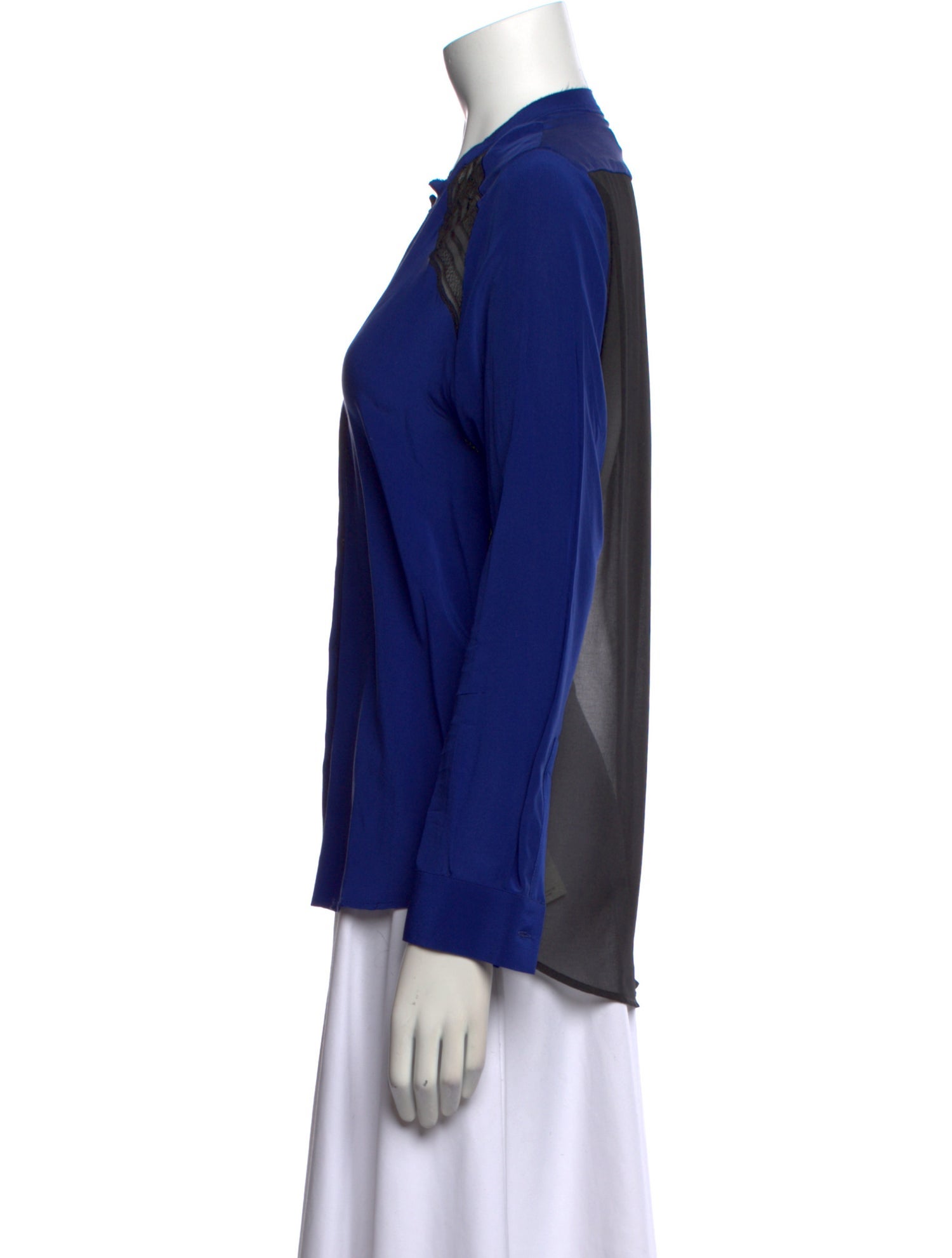 Sandro Silk V-Neck Blouse