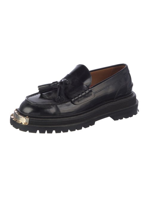 Sandro Leather Tassel Accents Loafers