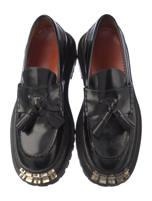 Sandro Leather Tassel Accents Loafers