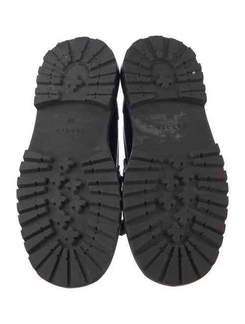 Sandro Leather Tassel Accents Loafers