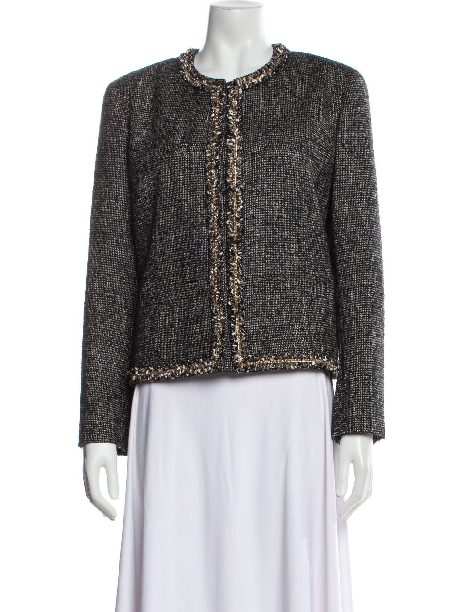 Sandro Tweed Tweed Pattern Jacket