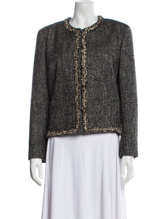 Sandro Tweed Tweed Pattern Jacket