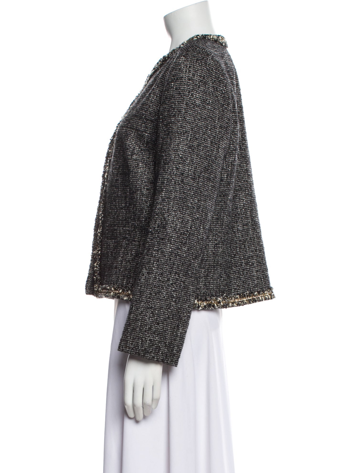 Sandro Tweed Tweed Pattern Jacket