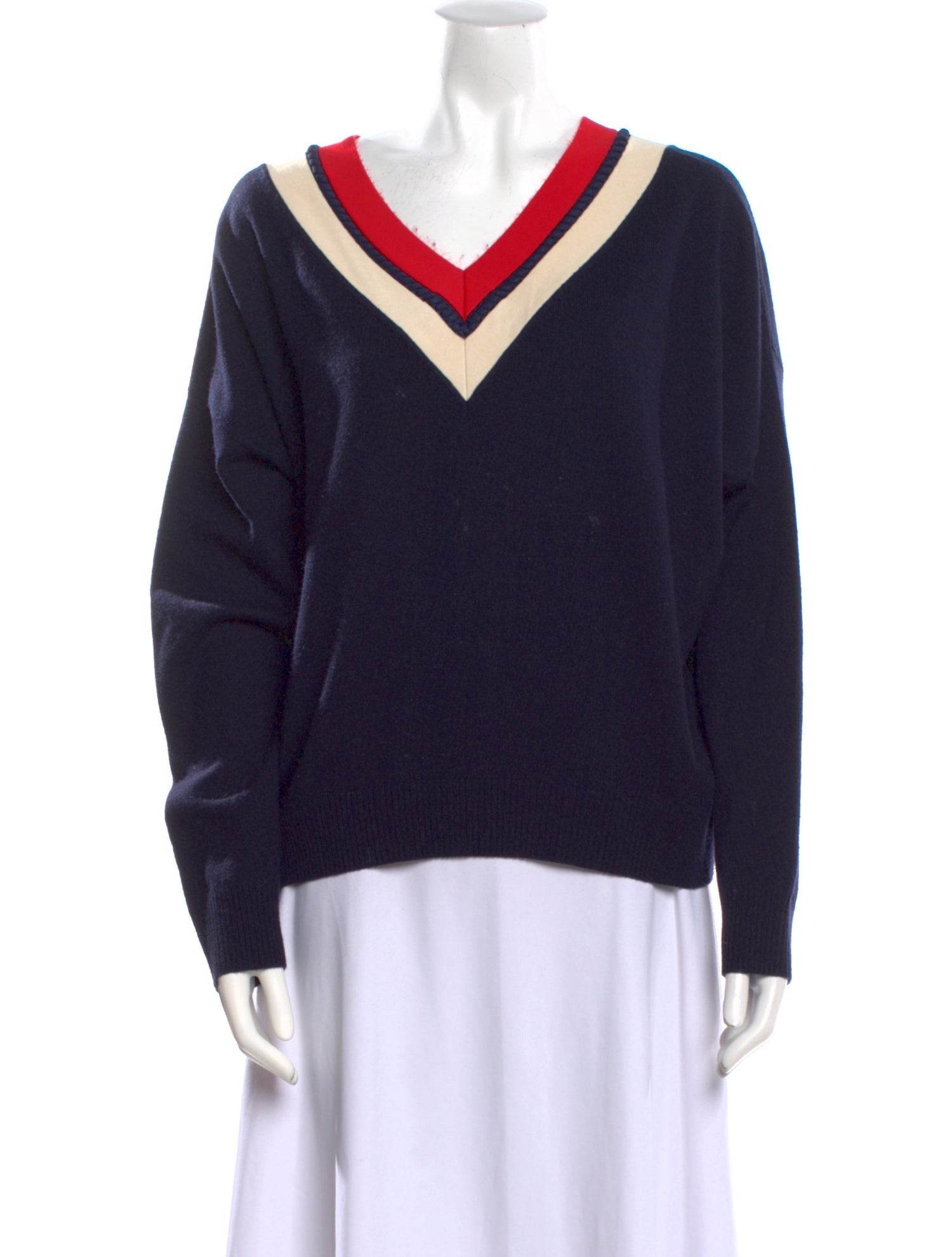 Sandro Wool Colorblock Pattern Sweater