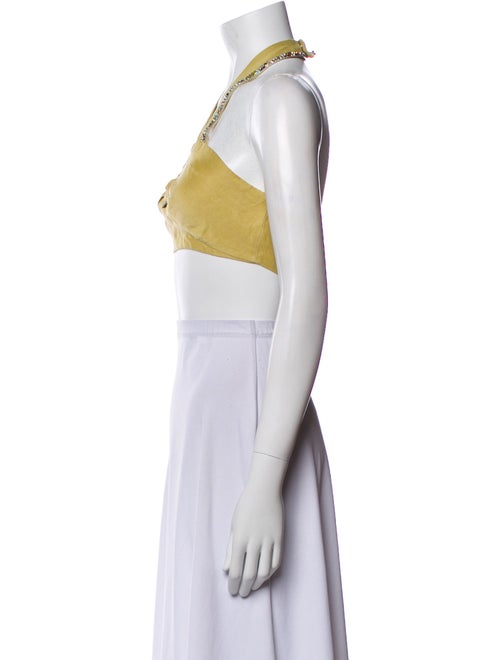 Sandro Halterneck Sleeveless Crop Top