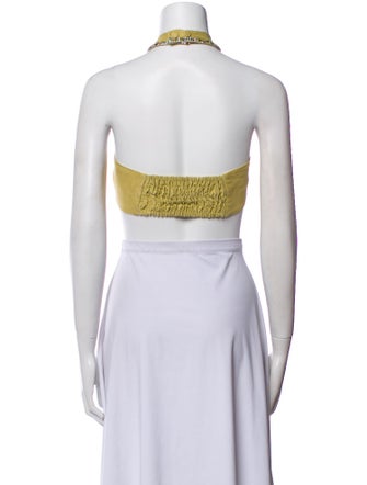 Sandro Halterneck Sleeveless Crop Top