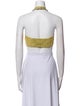 Sandro Halterneck Sleeveless Crop Top