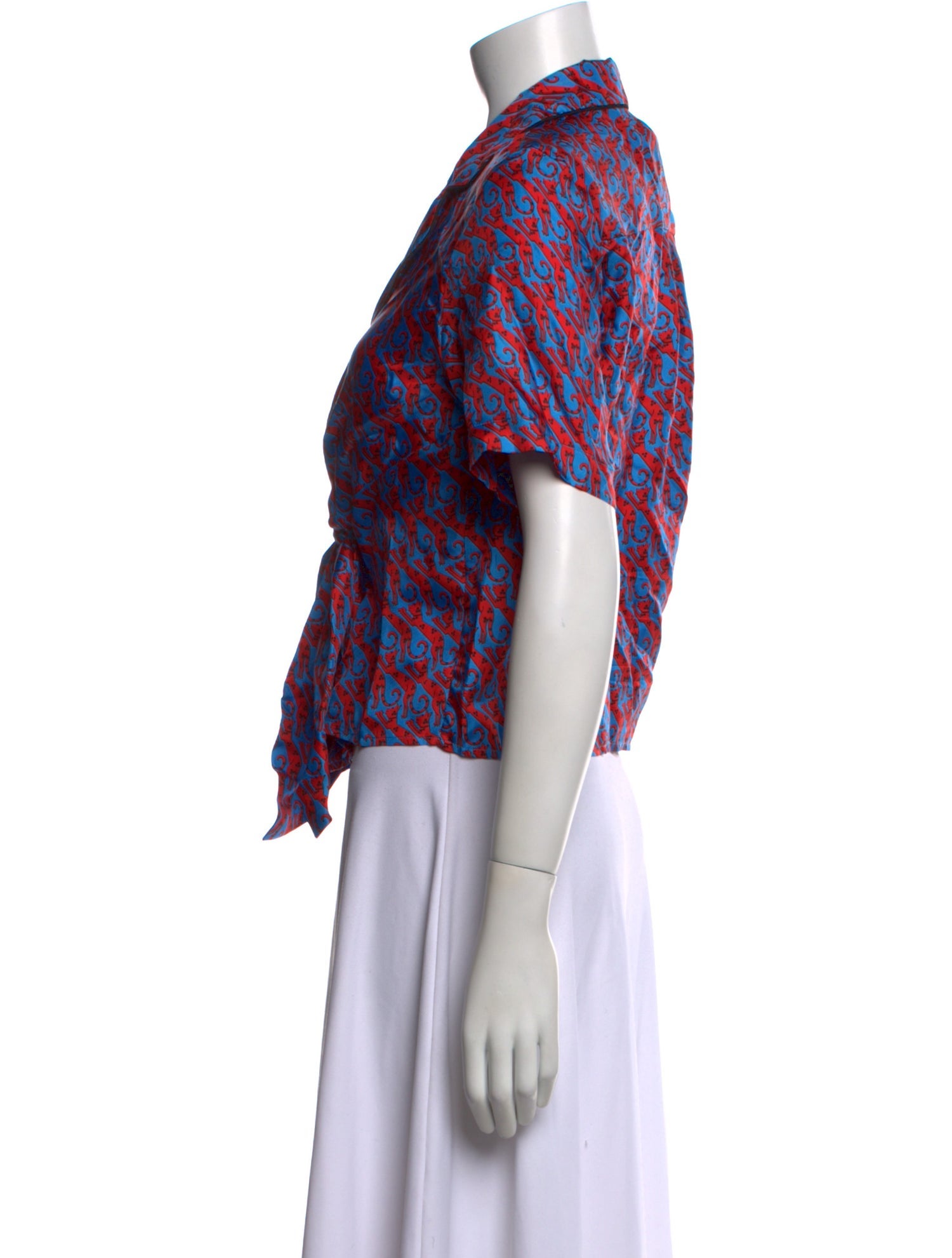 Sandro Silk Printed Crop Top w/ Tags