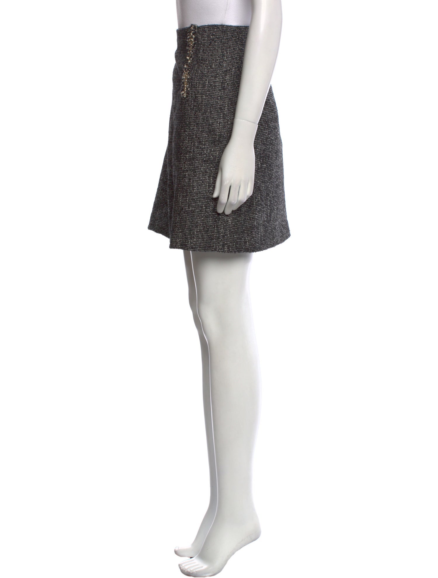 Sandro Plaid Print Mini Skirt w/ Tags