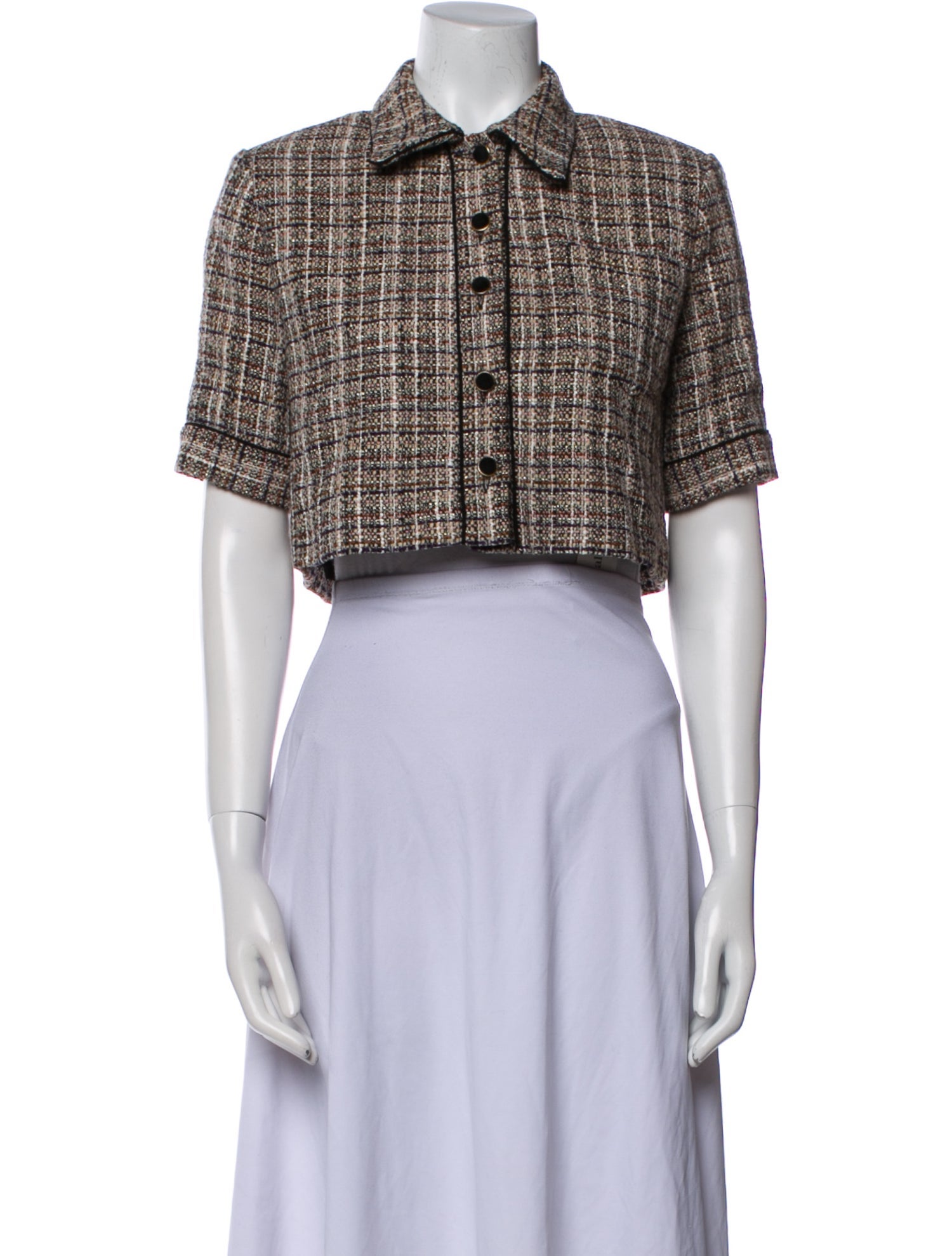 Sandro Tweed Pattern Bolero