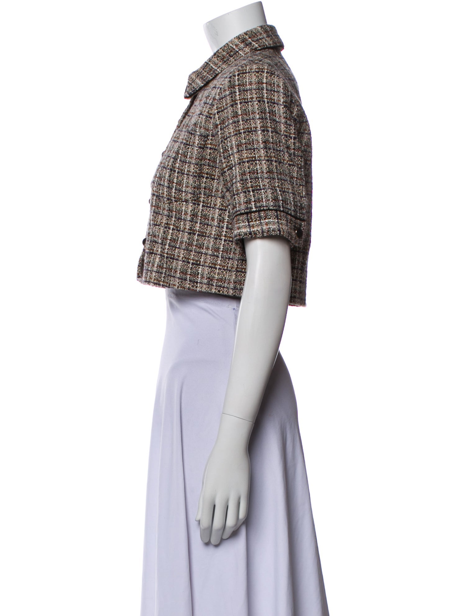 Sandro Tweed Pattern Bolero