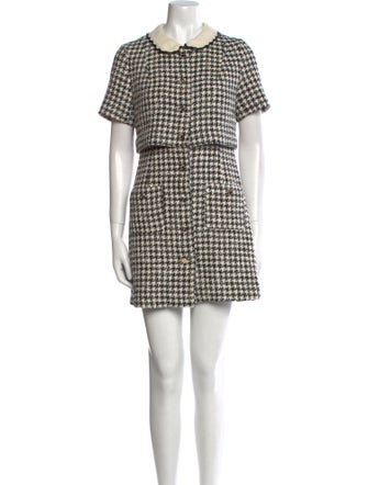 Sandro Plaid Print Mini Dress