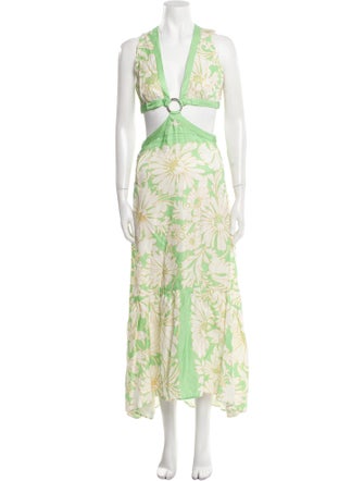 Sandro Floral Print Long Dress