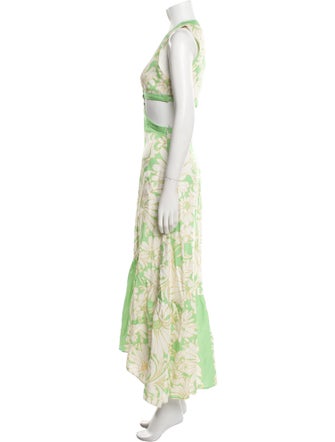 Sandro Floral Print Long Dress