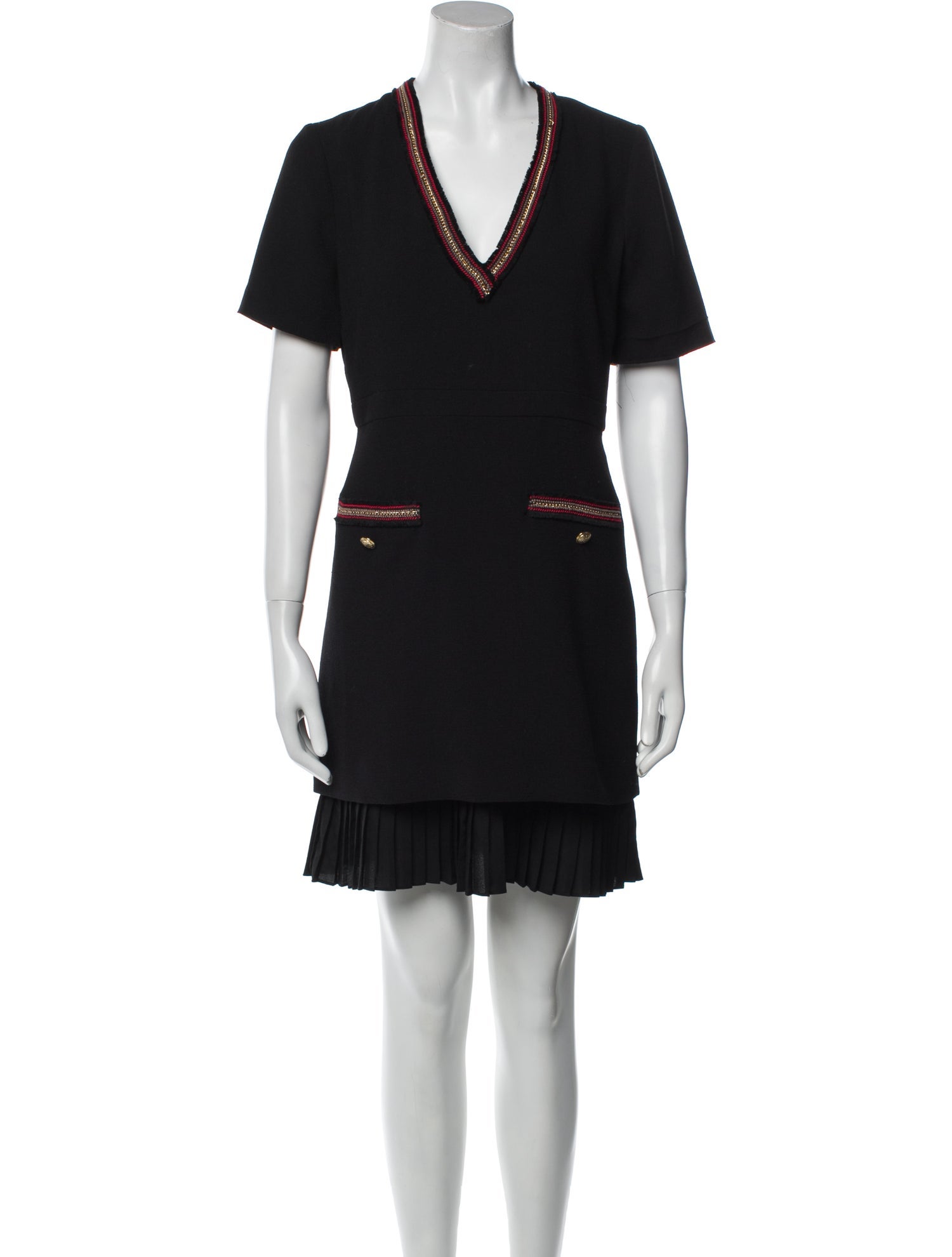 Sandro V-Neck Mini Dress