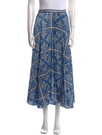 Sandro Printed Midi Length Skirt