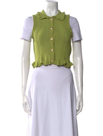 Sandro Short Sleeve Crop Top