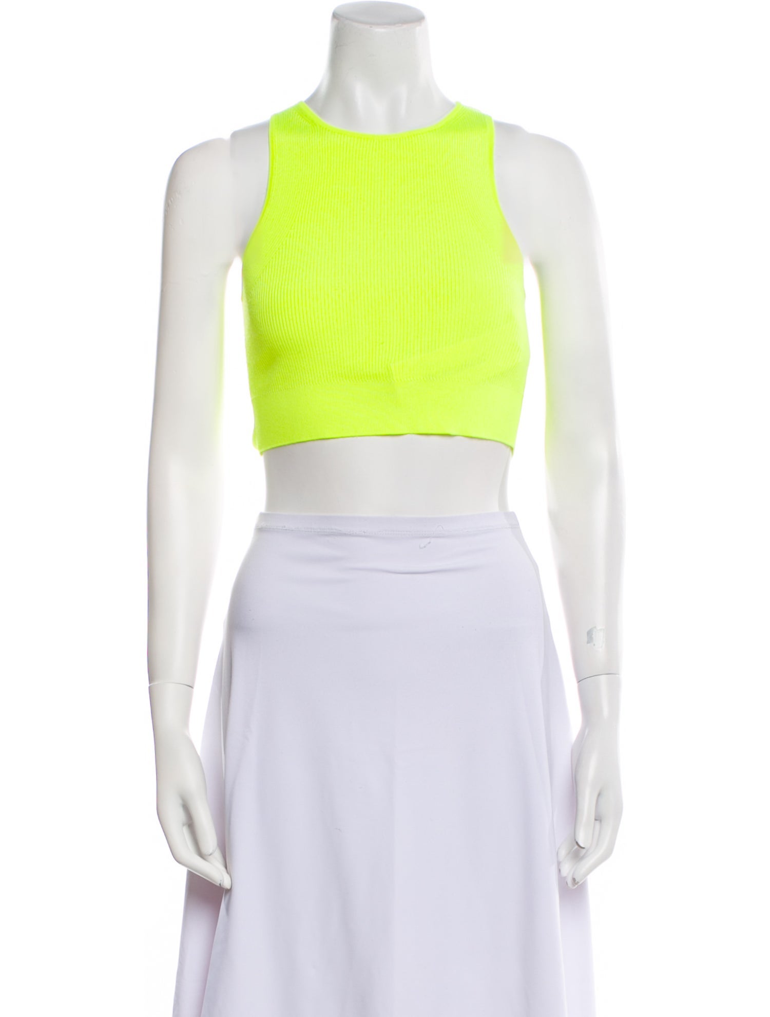 Sandro Crew Neck Sleeveless Crop Top