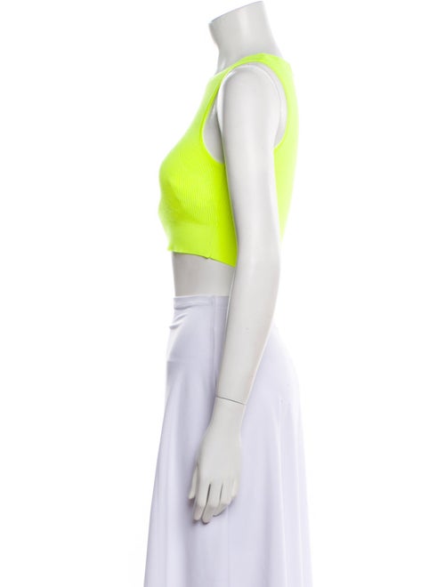 Sandro Crew Neck Sleeveless Crop Top