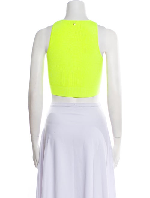 Sandro Crew Neck Sleeveless Crop Top