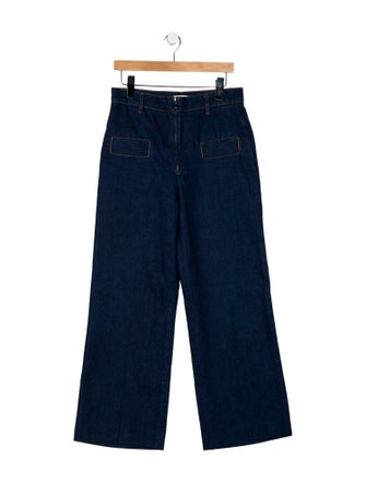 Sandro High-Rise Wide Leg Jeans