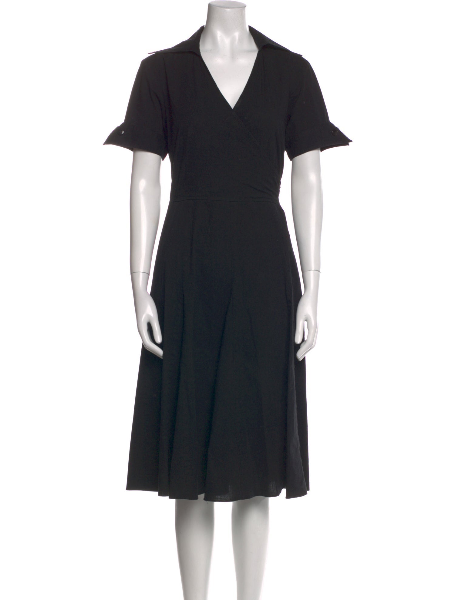 Sandro V-Neck Midi Length Dress