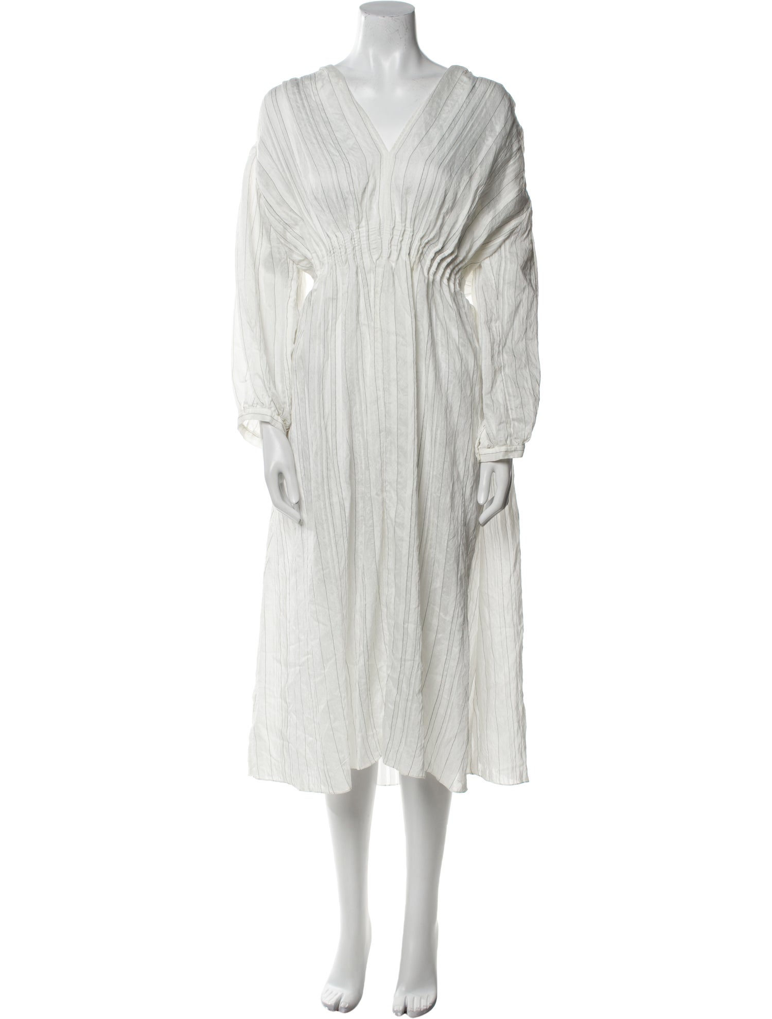 Sandro V-Neck Midi Length Dress