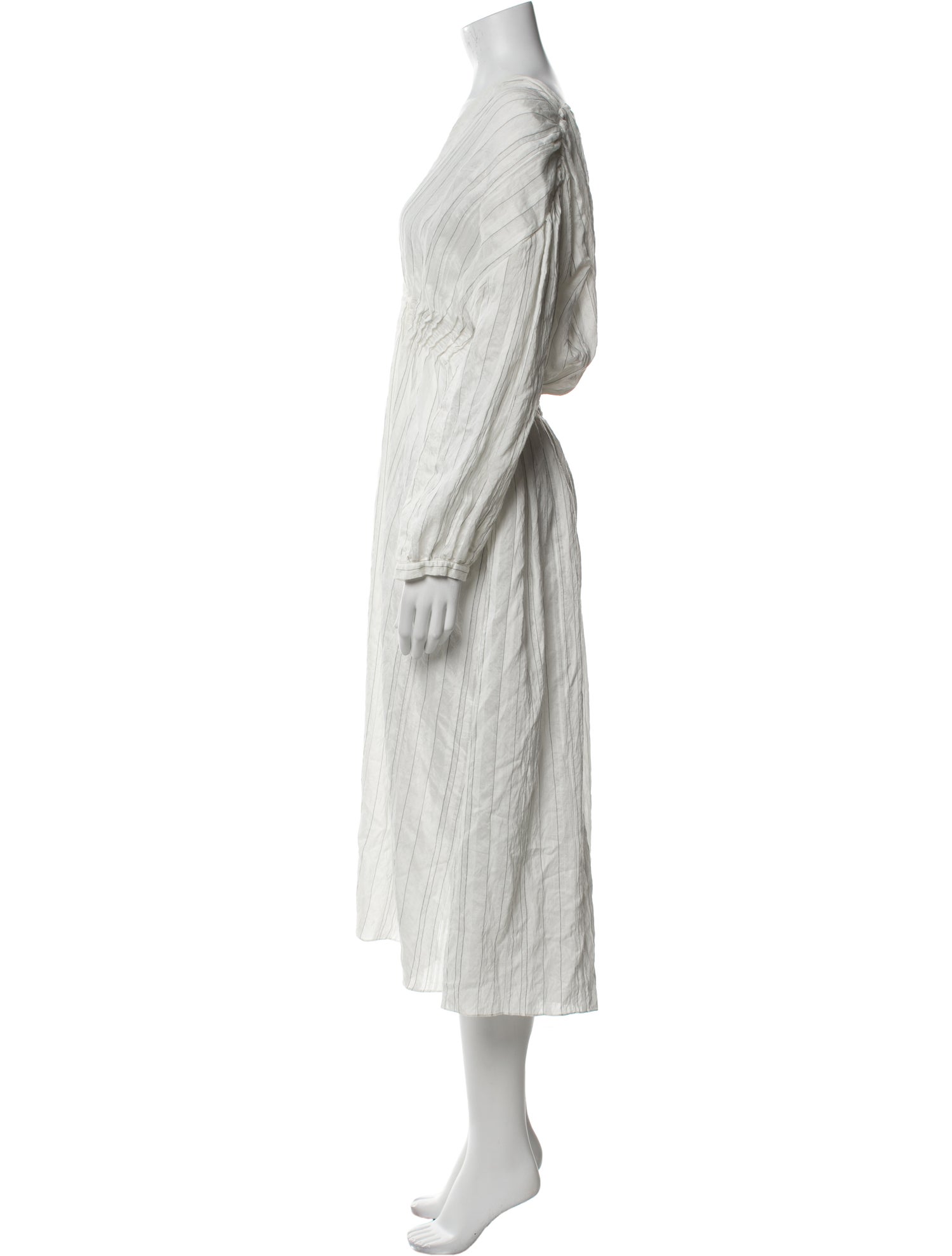 Sandro V-Neck Midi Length Dress