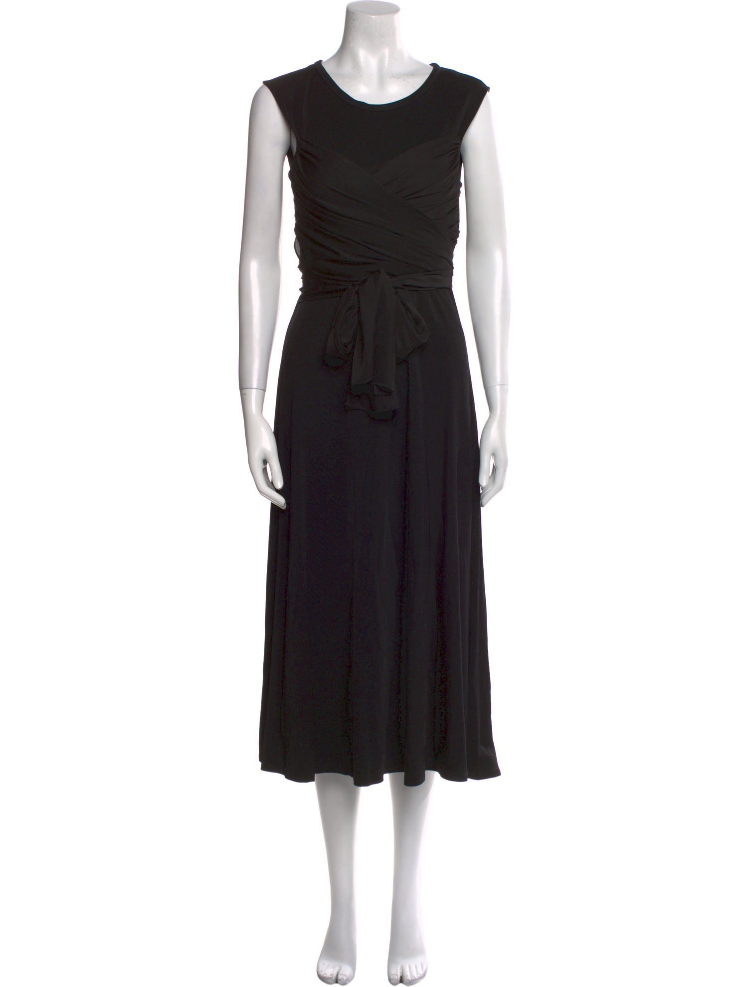 Sandro Scoop Neck Midi Length Dress