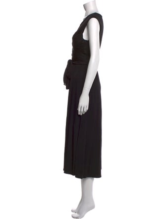 Sandro Scoop Neck Midi Length Dress