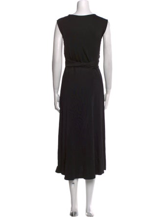 Sandro Scoop Neck Midi Length Dress