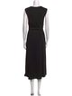 Sandro Scoop Neck Midi Length Dress