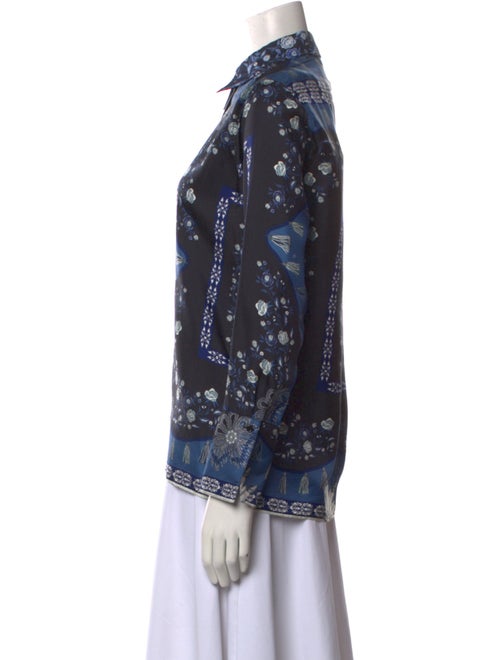 Sandro Printed Mock Neck Polo